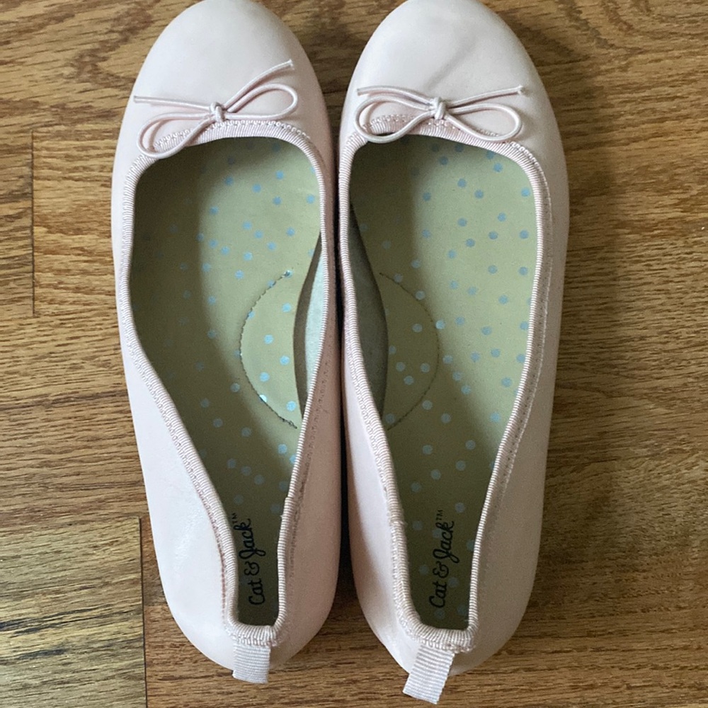 LIGHT PINK FLAT DRESS SHOES FOR GIRLS